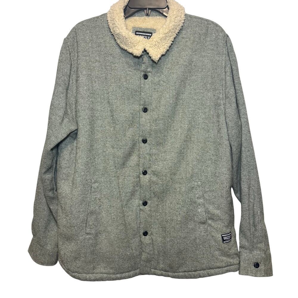 Vintage Grizzly Griptape‎ Men’s Sherpa lined button-down jacket. Size XXL. NWT